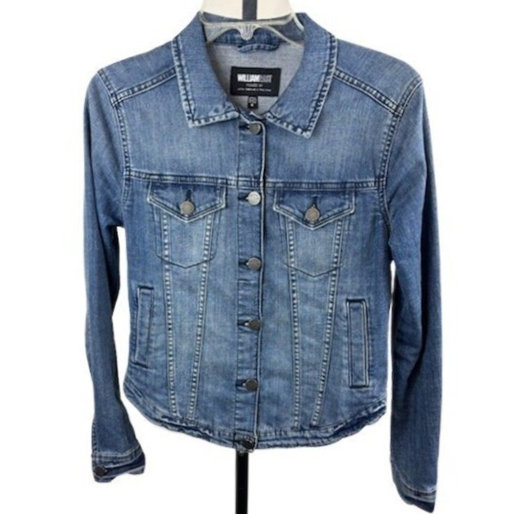 Classic William Rast Blue Wash Denim Jacket Women's Size Medium